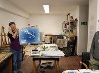 Wir machen blau und drucken mit Licht